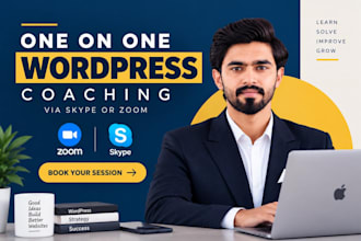 provide you one on one wordpress coaching via skype or zoom