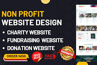 build charity website, non profit website, fundraising website, ngo website