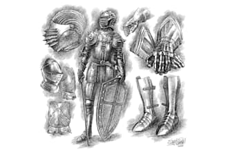 create pen and ink character drawings and concept art