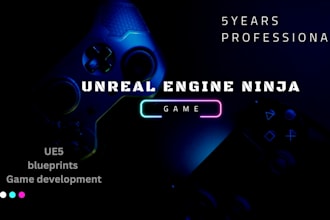 be your professional unreal engine 5 developer cpp, blueprint, game, bug fix