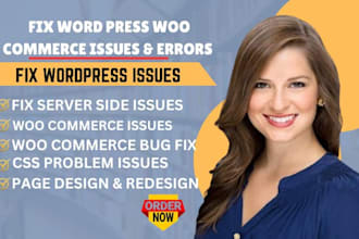 fix wordpress woocommerce issues fix wordpress errors design responsive issues