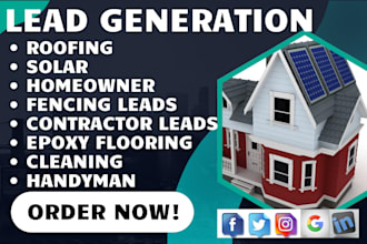 generate solar roofing contractor janitor epoxy flooring homeowner fencing leads