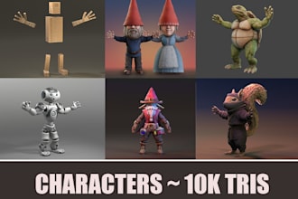 do low poly stylized textured character for game