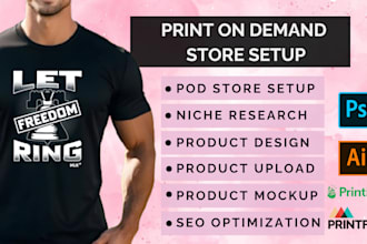 setup print on demand store for etsy, shopify store pod, etsy digital product