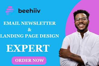 setup beehiiv account beehiiv newsletter template design beehive landing page