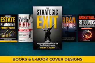 do ebook cover, KDP cover, front back spine within 24 hours