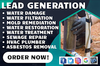 generate water damage water filtration water restoration water treatment leads