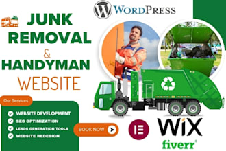 junk removal website junk removal landing page handyman junk removal website