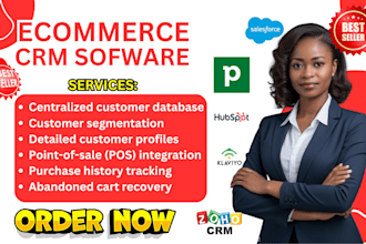 setup ecommerce CRM software hubspot crm salesforce zoho klaviyo pipedrive CRM