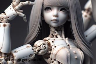design 3d bjd dolls, articulated figures, flexi toys, ball jointed model