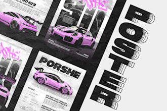 create a stylish and informative poster with a unique design