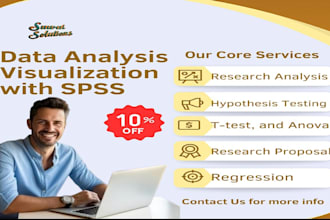 do data analysis, data visualization, and spss report with IBM spss