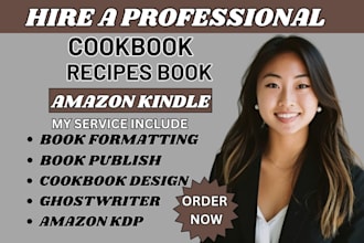 write cookbook recipes kindle manuscript formatting KDP book publishing