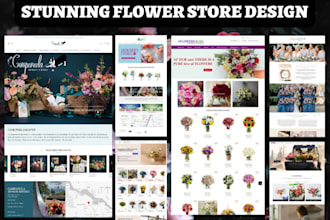 design flower website florist website gardening website flower shopify store