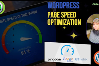 do wordpress speed optimization for pagespeed insights, and fix core web vitals