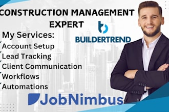 setup lead tracking ,client communication workflows on jobnimbus buildertrend