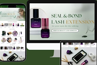 lash extension shopify store cosmetics store beauty store hair extension website