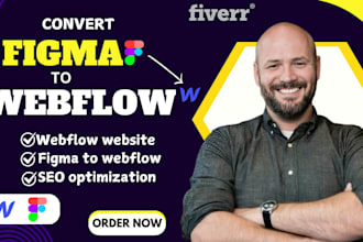 convert figma to a responsive webflow website design, wepflow developer