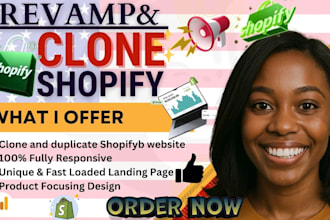 clone shopify, redesign shopify website, copy shopify duplicate shopify website