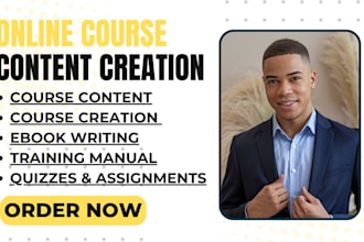 create online course content course content creation lesson plan training manual