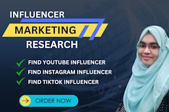 research and find the best instagram youtube and tiktok influencer any niche