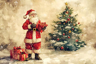 do design amazing christmas,greeting or holiday card