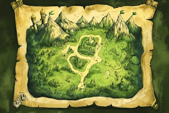 do  custom fantasy map illustration