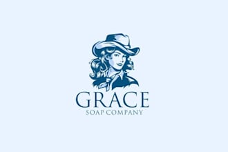 design western themed bath body company logo