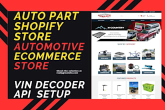 design auto part shopify store vin decoder api automobile ecommerce store
