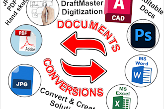 convert hand sketch, image or pdf to editable document