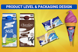 design cosmetic package, pouch and bottle label, bags, box design