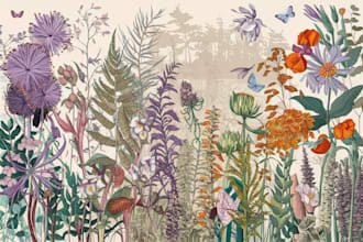 craft a beautiful botanical or floral illustration