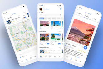develop travel planning app, tourism app, nightlife app, event manager dashboard