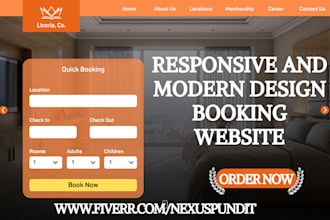 design restaurant booking rental hotel taxi vacation airbnb booking website