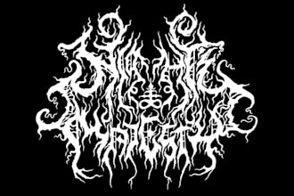 costum font hand drawing, death metal, logo design