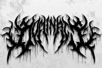 design technical death metal or technical deathcore logo