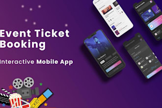 build event booking app, ticket selling app, conference app, live streaming app