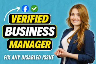 create new verified fb business manager with ad account and solved any ads issue
