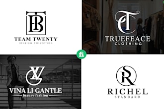 design a creative luxury fashion and clothing brand logo with in 24 hours
