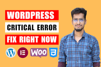 fix wordpress website critical error within 1 hour