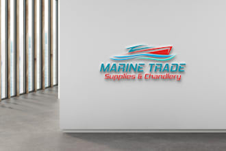 make custom elegant, boating, marine logo design