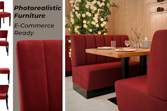 create photorealistic 3d furniture modeling and rendering