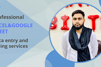 do assignments, typing, data entry, data clean, excel sheets, data analysis