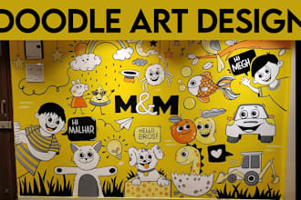 design professional  wall art, wallpaper, canvas art , mural, doodle wall art