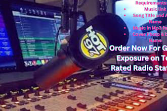 play and promote your song or ads organically on iheart radio, hot 97 radio