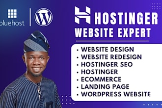 design hostinger website, bluehost website, hostinger redesign