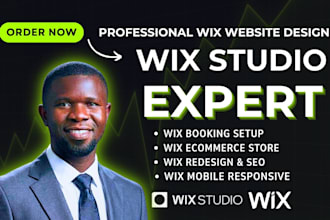 design or redesign wix studio website and wix booking, wix website