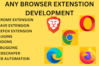 create chrome, firefox, brave or any browser extension, plugin, or addon