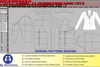 make custom sewing pattern, PDF pattern for any fashion projects