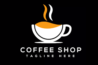 create a professional coffee shop logo design